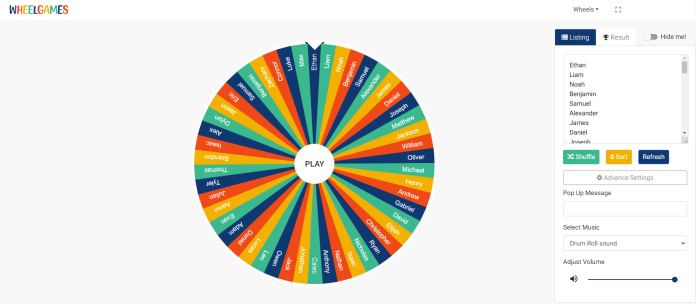 Random Name Wheel