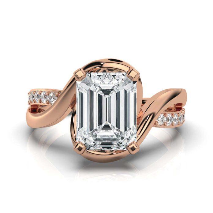 Emerald Cut Diamond Engagement Rings