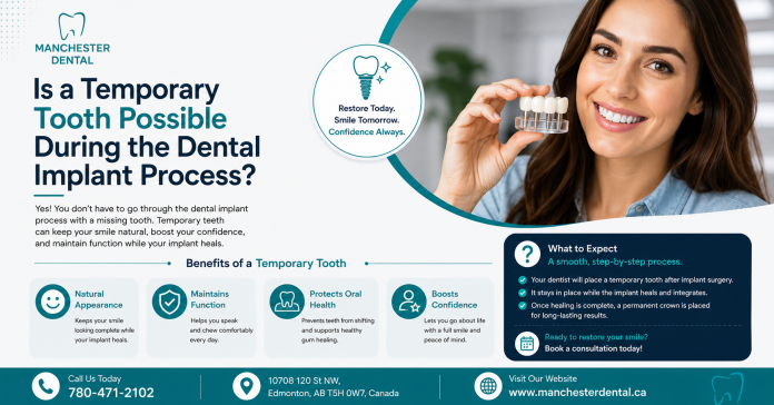 is a temporary tooth possible during the dental implant process